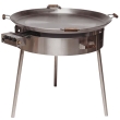 Wok and paella pans with gas burner