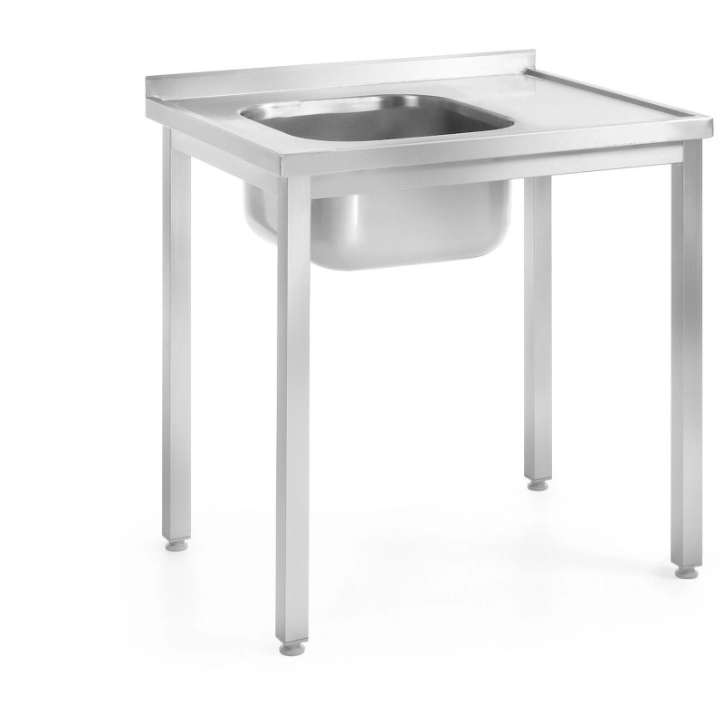 Стол-мойка – сварной, глубина 600 мм, HENDI, Kitchen Line, 1000x600x(H)850мм