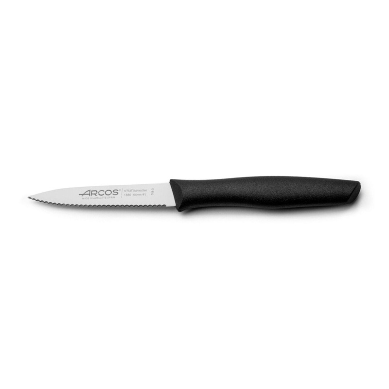 Paring knife, pointed, serrated NOVA series, Arcos, Black, (L)211mm