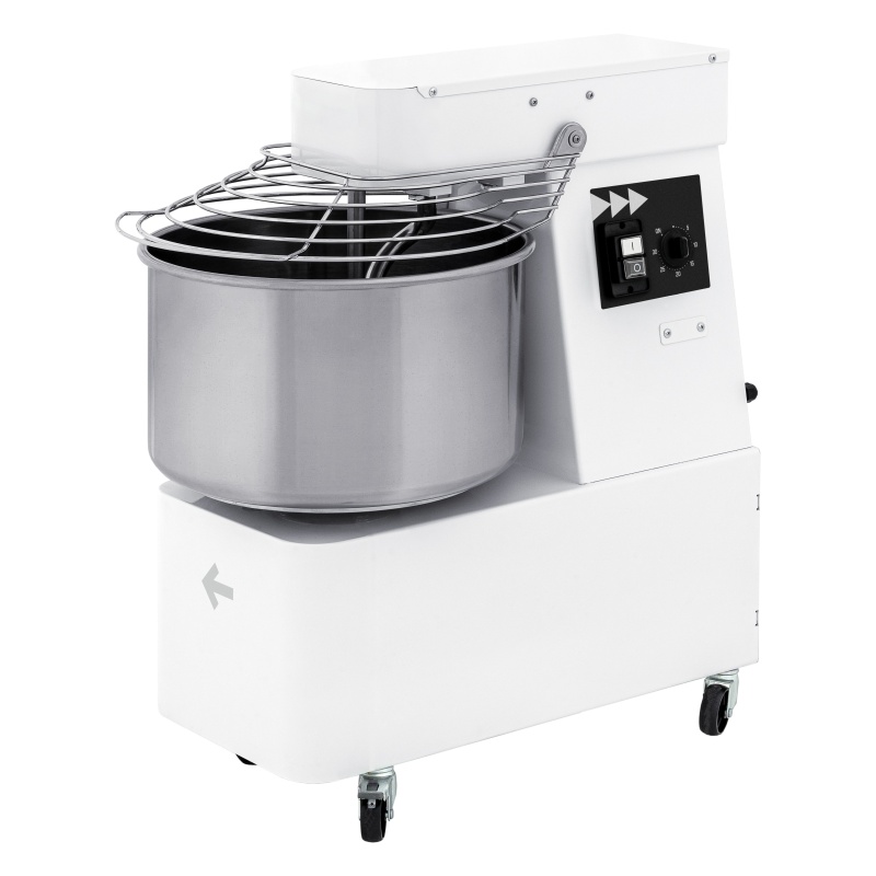 Spiraalne taignasegamismasin fikseeritud taignasegamisanumaga - 22 l, Prismafood, 56 kg/h, 16L, 400V/750W, 378x690x(H)730mm