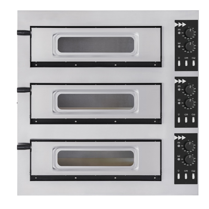 Basic 3/50 Glass and Light 3-astmeline pizzaahi, Prismafood, 400V/1200W, 915x690x(H)900mm