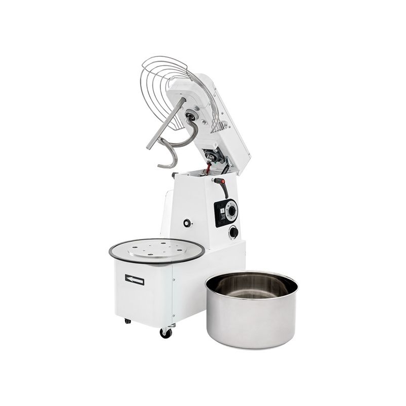 Spiral mixer with removable bowl and 2 speeds - 41 L, Prismafood, 112 kg/h, 400V/1700W, 480x815x(H)850mm