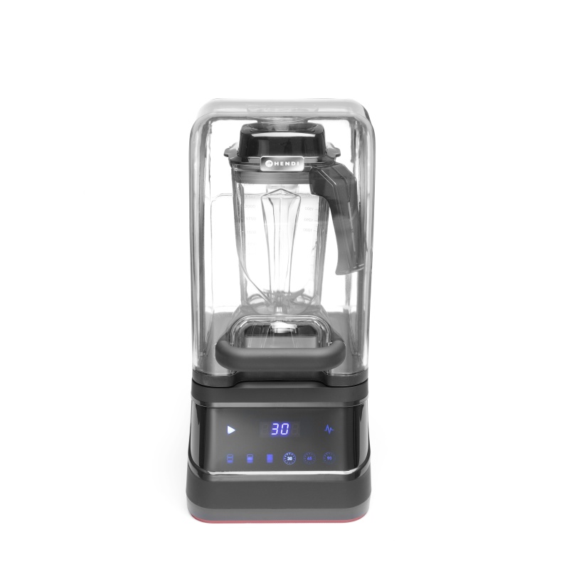 Digitaalne baariblender koos mürasummutava kattega , HENDI, 2,5L, Must, 230V/1680W, 250x300x(H)546mm