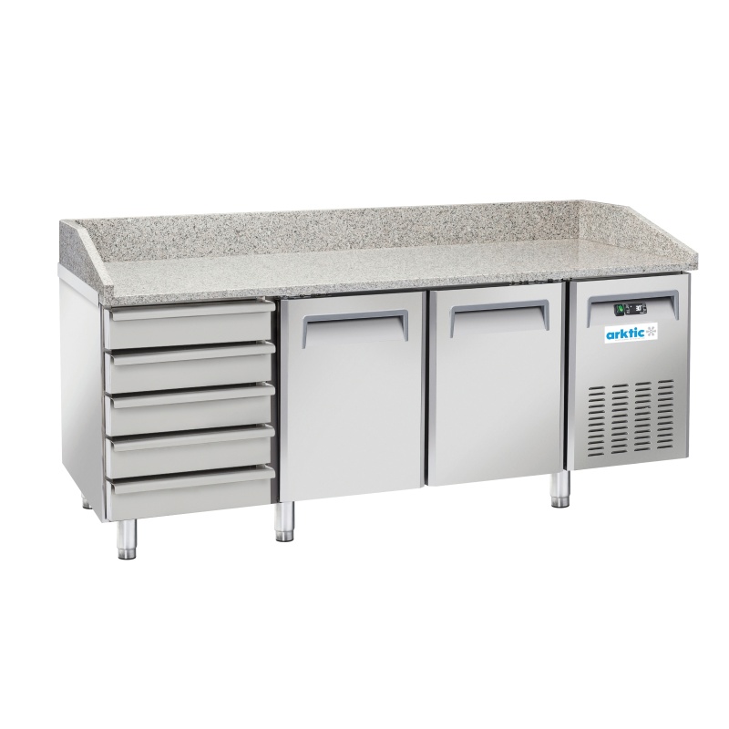 Pizza cooling counter, Arktic, 362L, Hõbedane, 230V/210W, 2025x800x(H)1040mm