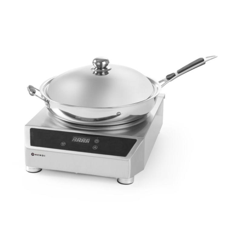 Induction wok model 3500, HENDI, Profi Line, induction wok+wok pan, 230V/3500W, 340x450x(H)295mm