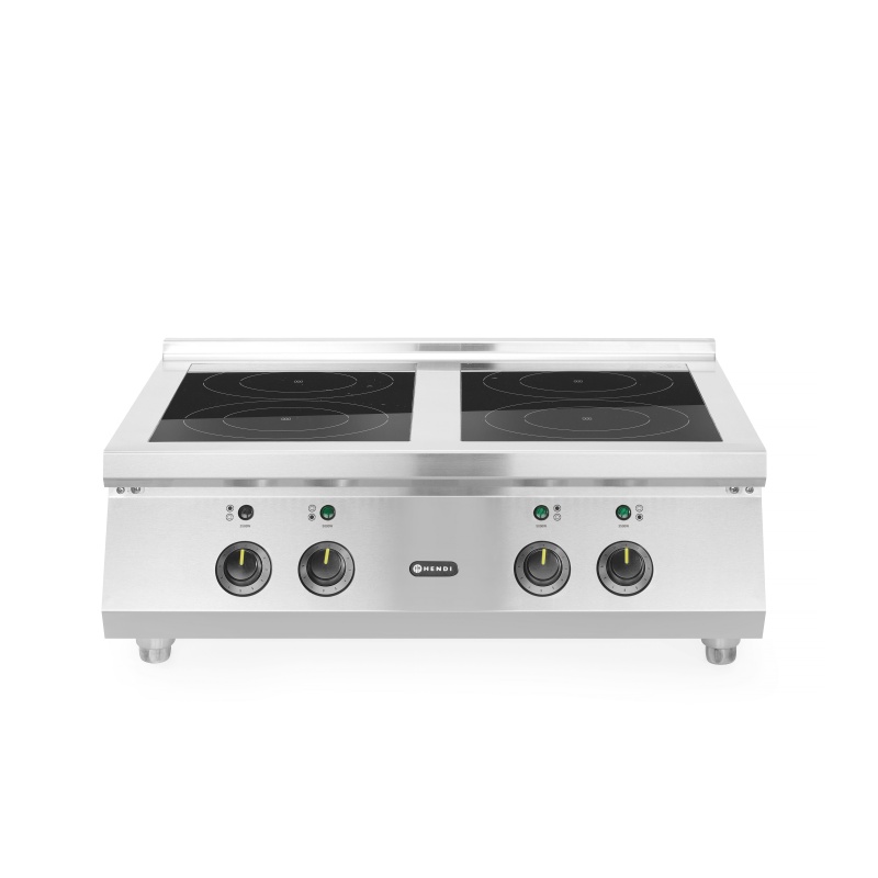 Induktsioonpliit, 4 keedualaga, HENDI, 2x3.5 kW hobs & 2x5 kW hobs, 400V/17000W, 800x700x(H)311mm