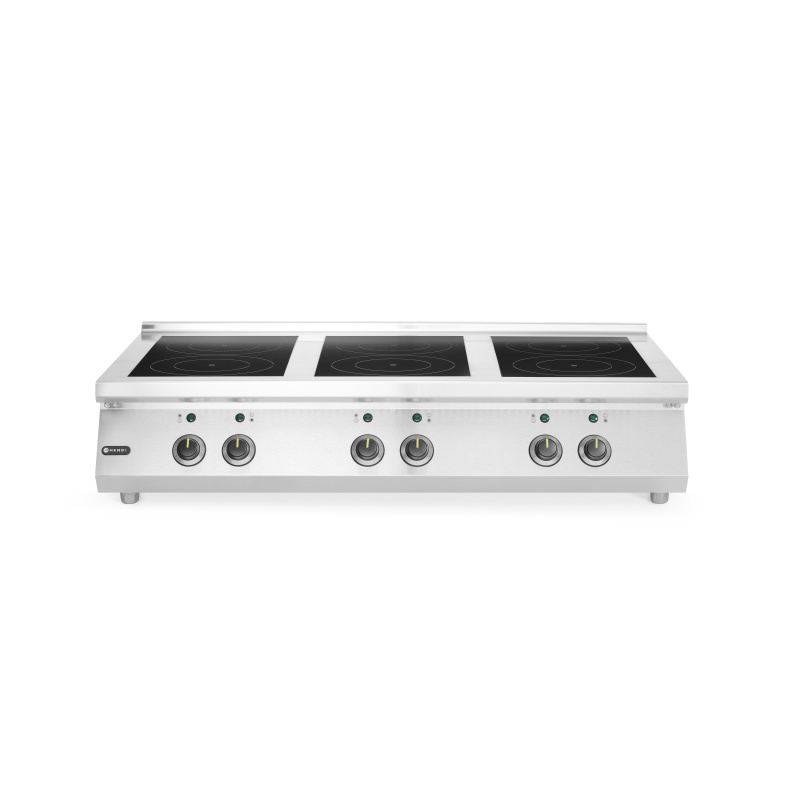 Induktsioonpliit, 6 keedualaga, HENDI, 3x3.5 kW hobs & 3x5 kW hobs, 400V/25500W, 1200x700x(H)311mm