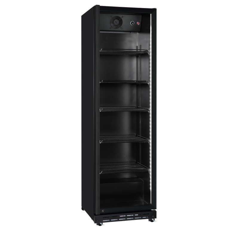 Ühe klaasuksega tagabaari külmkapp, Arktic, 5 riiulit, 360L, Must, 230V/250W, 578x605x(H)1990mm