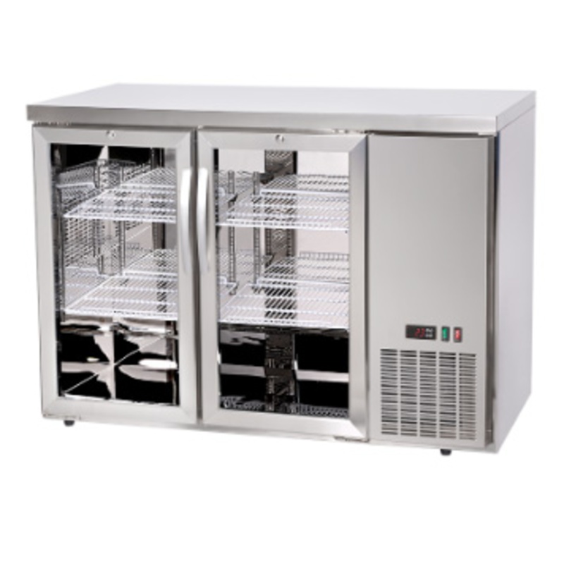 Klaasustega jahutatud baarilett, Arktic, 4 riiulit, 283L, Hõbedane, 230V/185W, 1217x631x(H)865mm