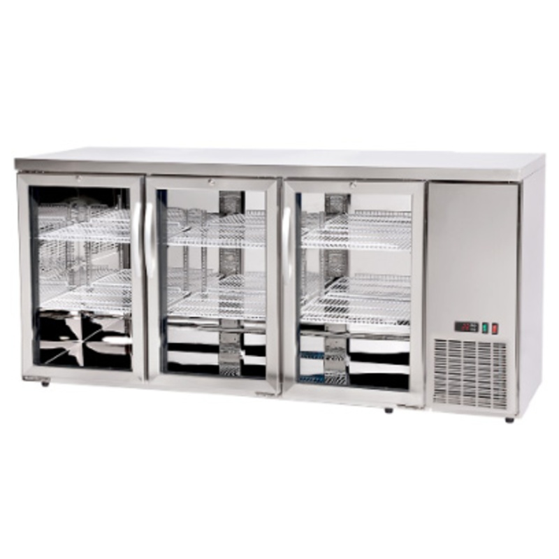Klaasustega jahutatud baarilett, Arktic, 6 riiulit, 493L, Hõbedane, 230V/185W, 1826x631x(H)865mm