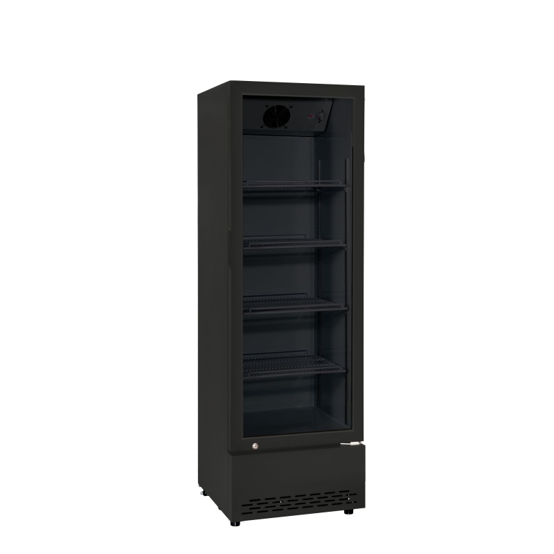 Jahutatud vitriinkülmik, klaasuksega, Arktic, 246L, Must, 230V/300W, 540x600x(H)1787mm