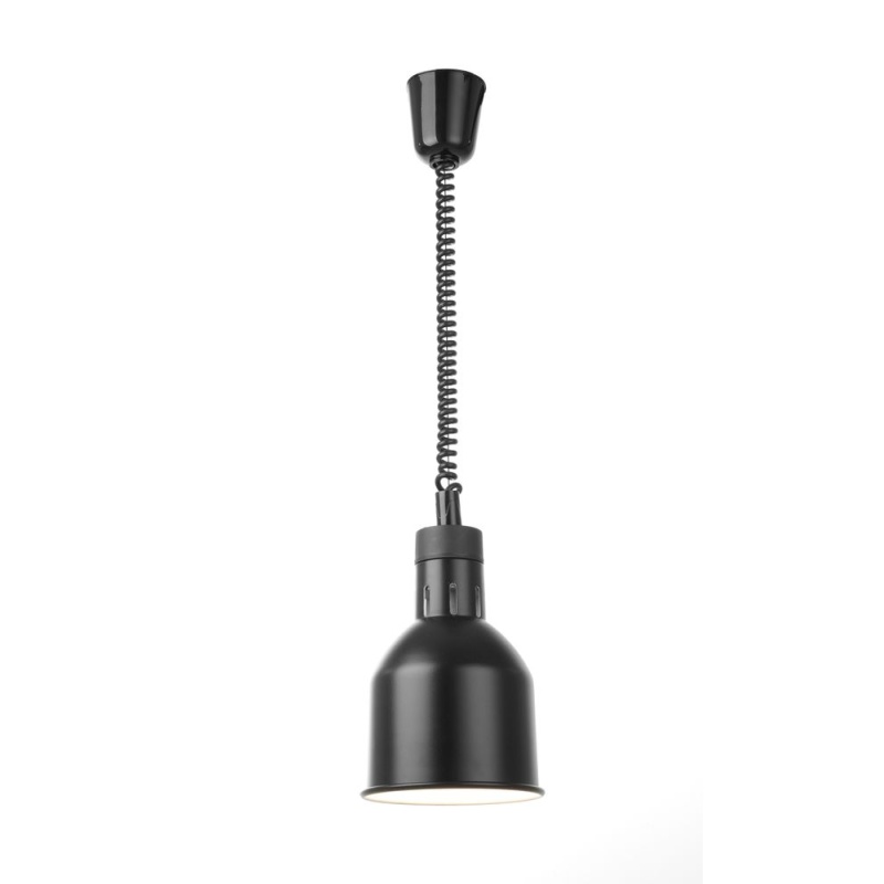 Rise and fall heat lamp cylindrical, HENDI, Black, 230V/250W, ⌀175x(H)250mm