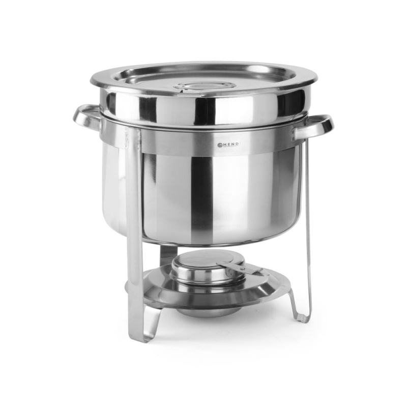 Мармит настольный для супов, подогрев горючей пастой, HENDI, Kitchen Line, 8л, ⌀370x(H)325мм