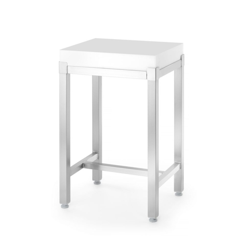 Polyethylene butcher block with base, HENDI, 505663 + 505670, 500x400x(H)830mm