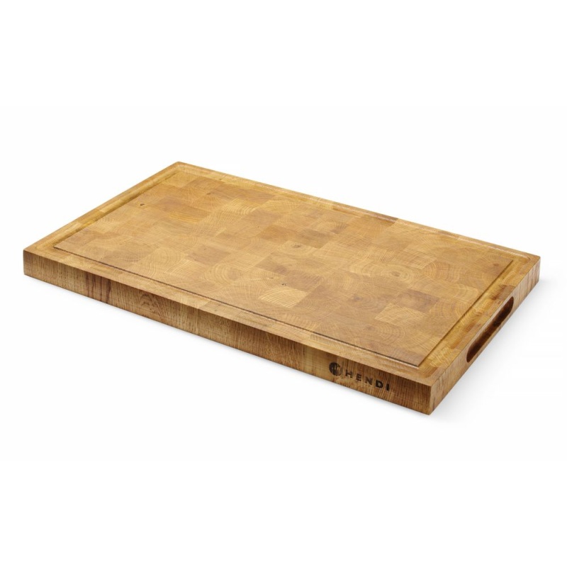 Дубовая сервировочная доска, торцовая, HENDI, 530x325x(H)35мм