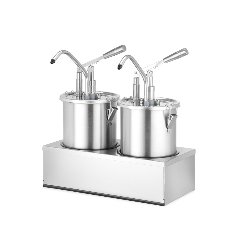 Komplekt: 2 x Roostevabast terasest kastmekonteiner koos dosaatoriga, HENDI, 9L, 500x235x(H)360mm
