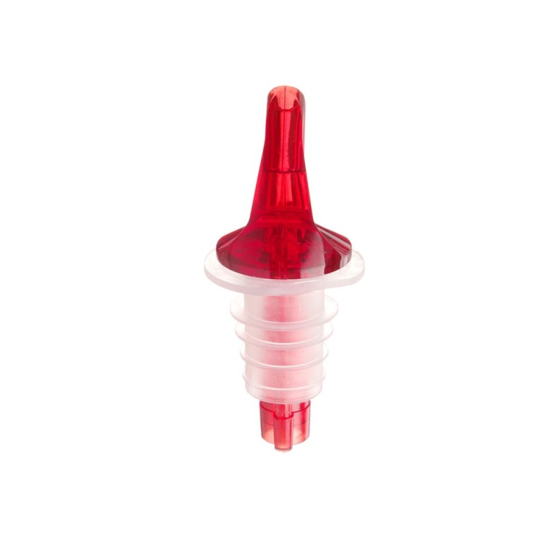 Free-flow pourer, BarUp, Red, Red, 4 pcs
