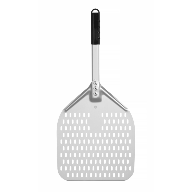 Pizza scoop with short handle, squared, perforated, HENDI, 355x710mm
