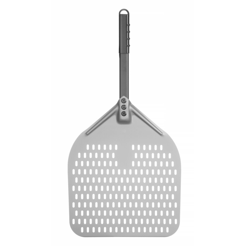 Pizza scoop with short handle, squared, perforated, HENDI, 355x710mm