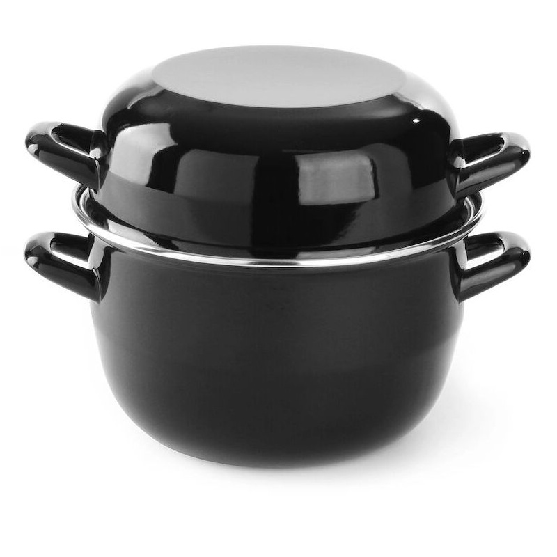 Mussel pan - with lid, HENDI, 3,5L, ⌀220x(H)195mm