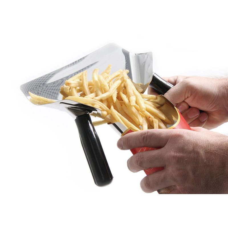 French fries and nachos funnel scoop, HENDI, Black, 230x220mm