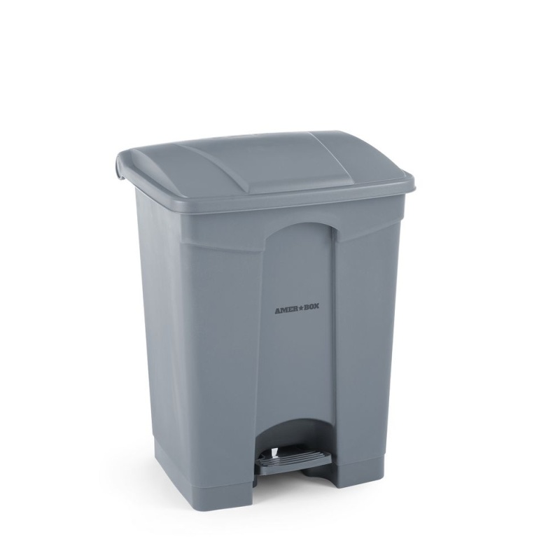Контейнер для отходов с педалью, AmerBox, 87л, серый, 500x410x(H)815мм