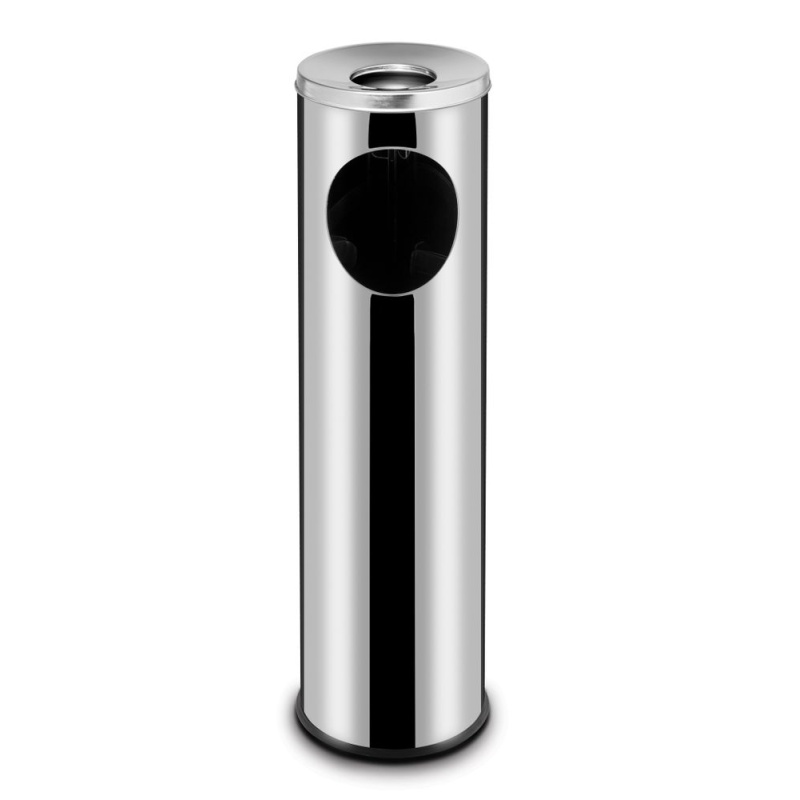 Standing waste bin with ashtray, HENDI, 15L, ⌀200x(H)700mm
