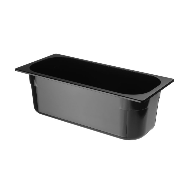 Polycarbonate ice cream container, HENDI, 5L, Black, 360x165x(H)120mm