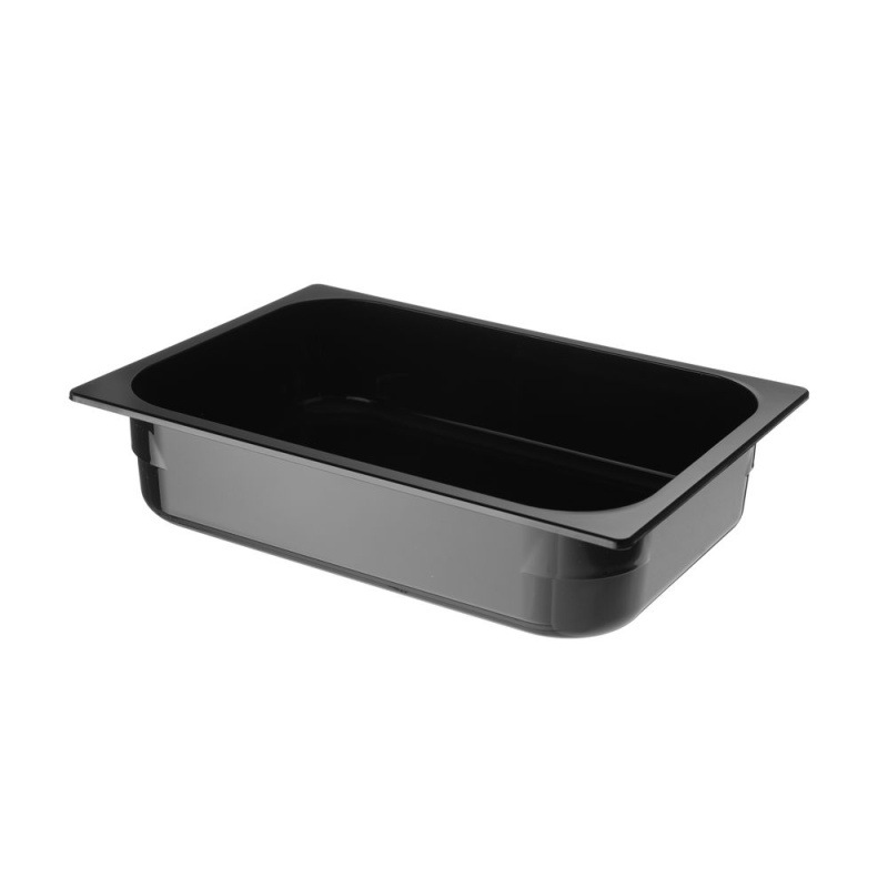 Polycarbonate ice cream container, HENDI, 5L, Black, 360x250x(H)80mm