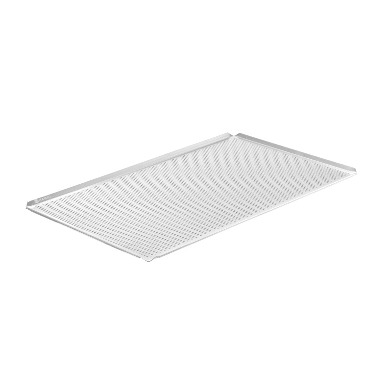 Perforeeritud küpsetusplaat, 4 servaga, HENDI, Hõbedane, 600x400x(H)10mm, Ristkülikukujuline