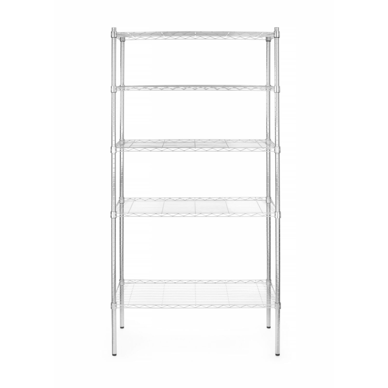 Storage rack with 5 shelves, HENDI, Chrome, 910x455x(H)1830mm