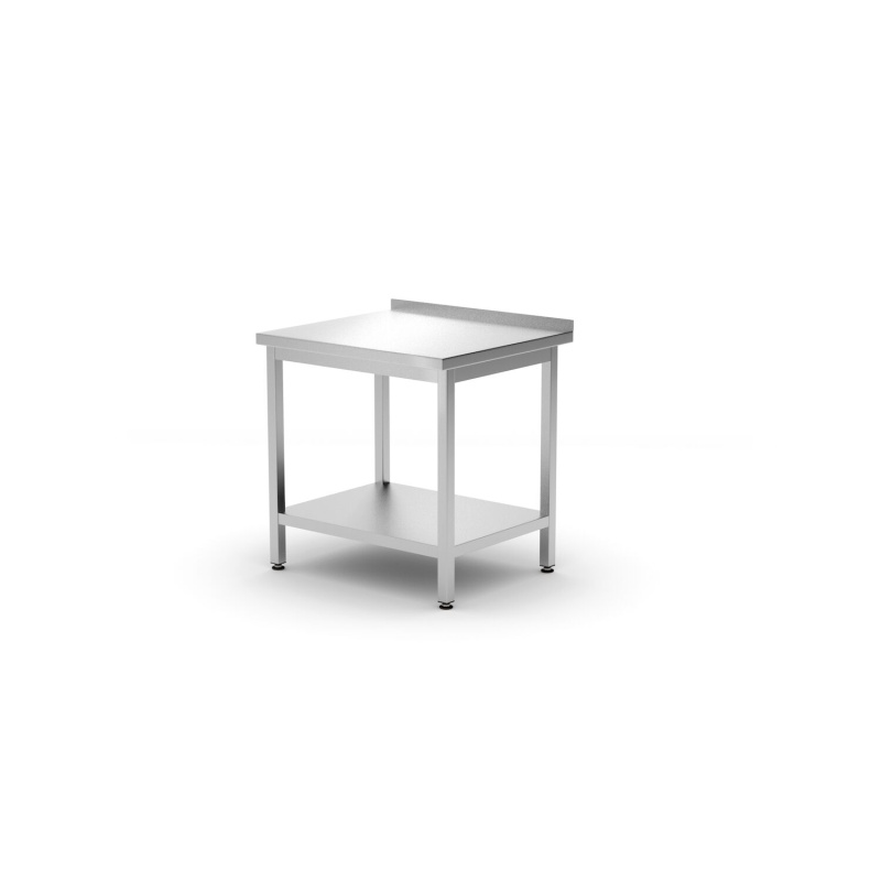 Wall table with a shelf – bolted, depth 700 mm, HENDI, Kitchen Line, 800x700x(H)850mm
