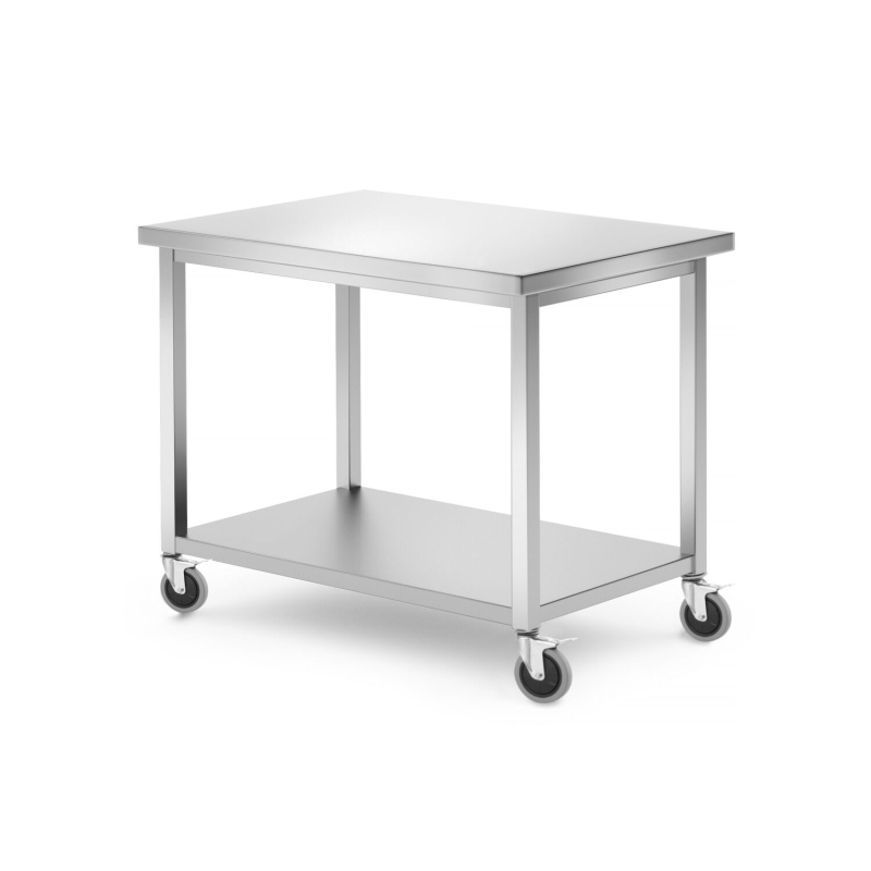 Mobile table with a shelf – screwed, depth: 700 mm., HENDI, Kitchen Line, 1000x700x(H)850mm
