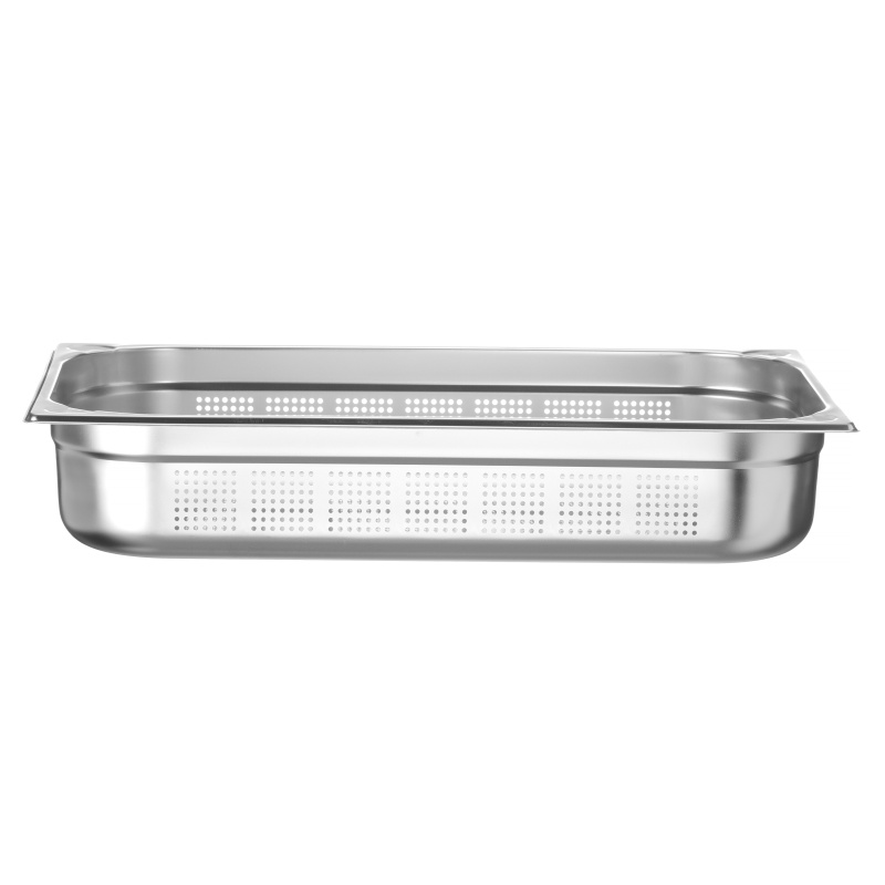 GN 1/1 konteiner, perforeeritud, HENDI, Profi Line PLUS, GN 1/1, 14L, Hõbedane, 530x325x(H)100mm