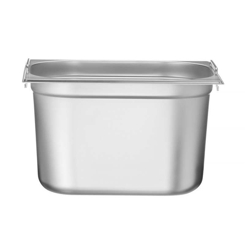 GN 1/2 konteiner, süvistatud käepidemetega, HENDI, Profi Line PLUS, GN 1/2, 12,5L, Hõbedane, 325x265x(H)200mm