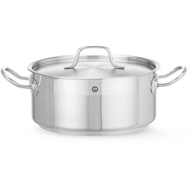 Stew pan low - with lid, HENDI, Profi Line, 4,8L, ø240x(H)105mm