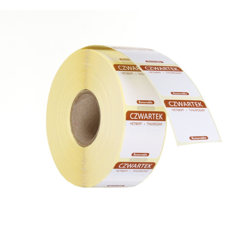 Igapäevased toiduohutuse sildid, mitmeotstarbelised, lihtsalt eemaldatavad, HENDI, 1000 tk. rullis, Pruun, 1000 tk., 25x25mm