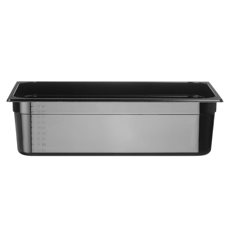 Container GN 1/1 black polycarbonate, HENDI, Profi Line, GN 1/1, 21L, Black, 530x325x(H)150mm