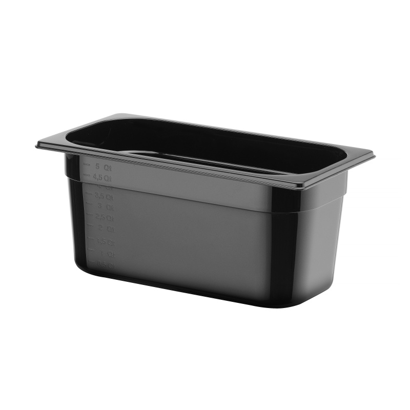 GN 1/3 konteiner COOL, HENDI, COOL, GN 1/3, 5,5L, Must, 325x176x(H)150mm
