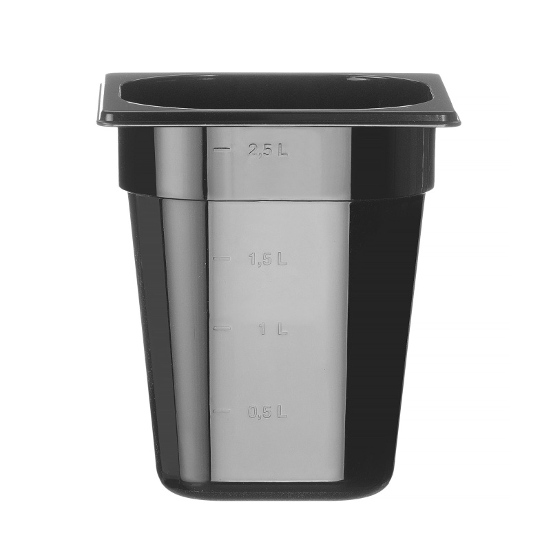 GN 1/6 konteiner COOL, HENDI, COOL, GN 1/6, 2,8L, Must, 176x162x(H)200mm