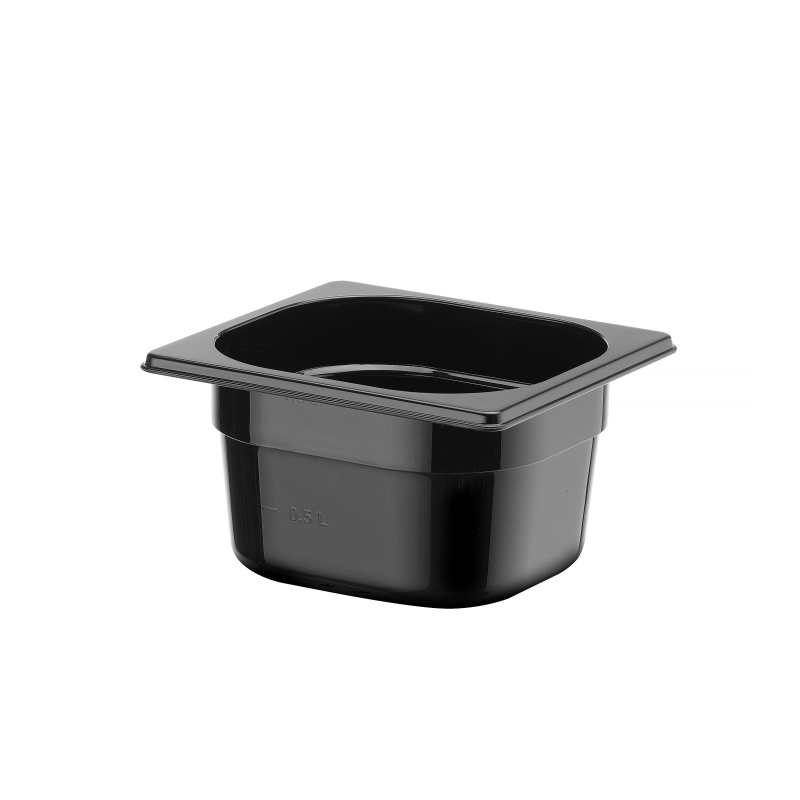 GN 1/6 konteiner COOL, HENDI, COOL, GN 1/6, 1,6L, Must, 176x162x(H)100mm