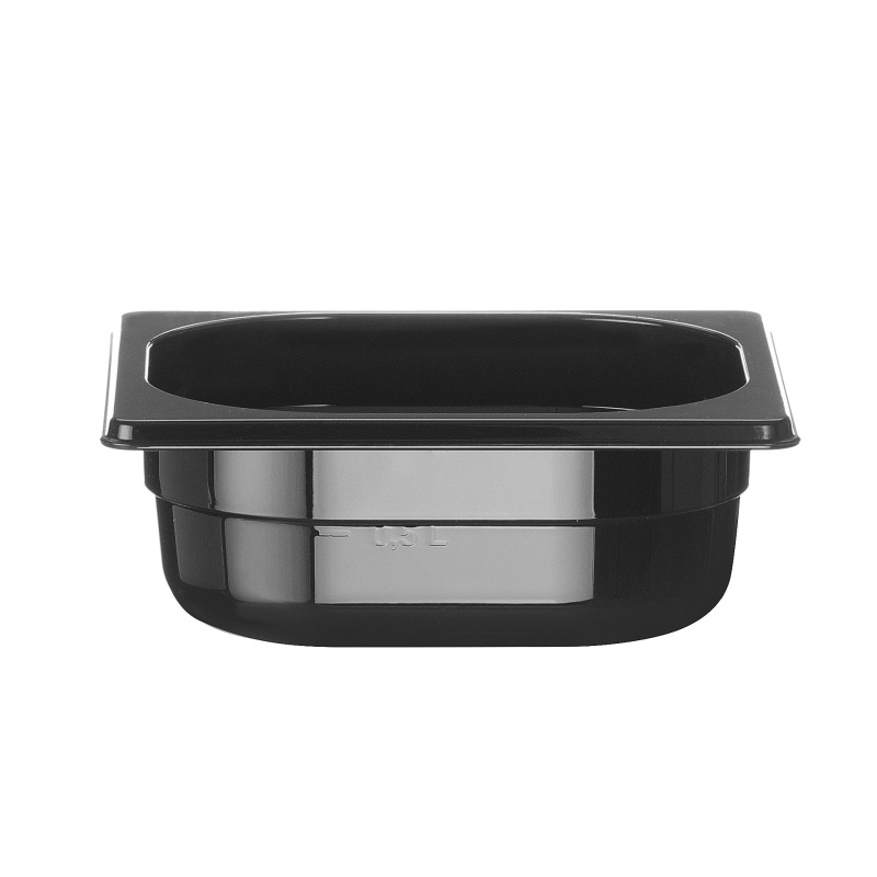 GN 1/6 konteiner COOL, HENDI, COOL, GN 1/6, 1L, Must, 176x162x(H)65mm