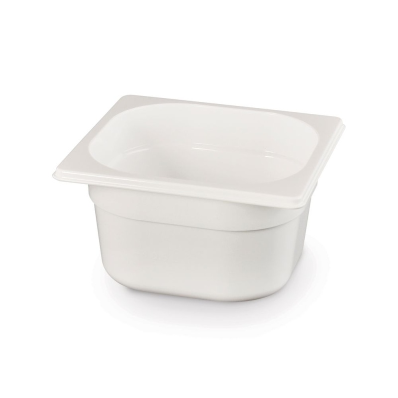Container GN 1/6 white polycarbonate, HENDI, GN 1/6, 1,6L, White, 176x162x(H)100mm