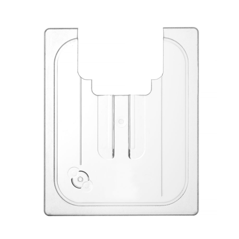 Крышка из поликарбоната для гастроемкости GN с вырезом sous vide, HENDI, GN 1/2, прозрачный, 265x325мм