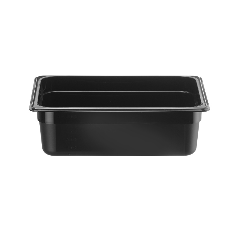 GN 1/2 konteiner, HENDI, Kitchen Line, GN 1/2, 5,7L, Must, 325x265x(H)100mm