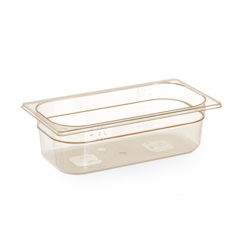 Toiduanum GN 1/4, grilamiidist kõrgete temperatuuride jaoks, HENDI, GN 1/4, 1,7L, Läbipaistev, 265x162x(H)65mm