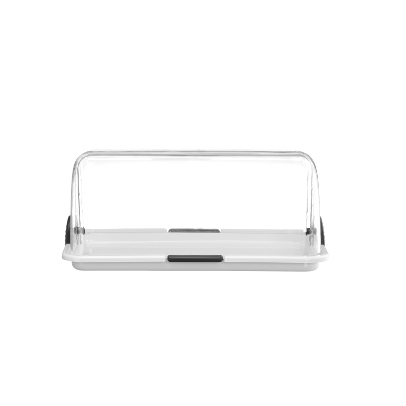Rullkaanega vitriin, HENDI, Valge, 380x260x(H)170mm, Ristkülikukujuline