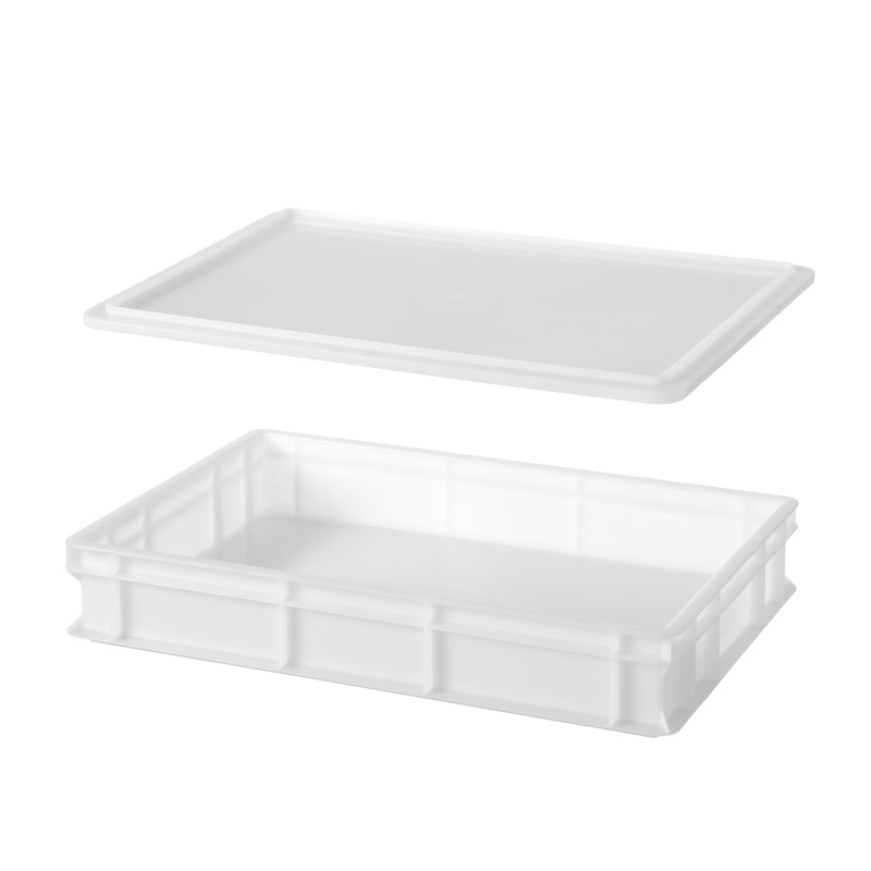 Pitsataigna säilituskast 600x400, AmerBox, Profi Line, Valge, 600x400x(H)100mm, Ristkülikukujuline