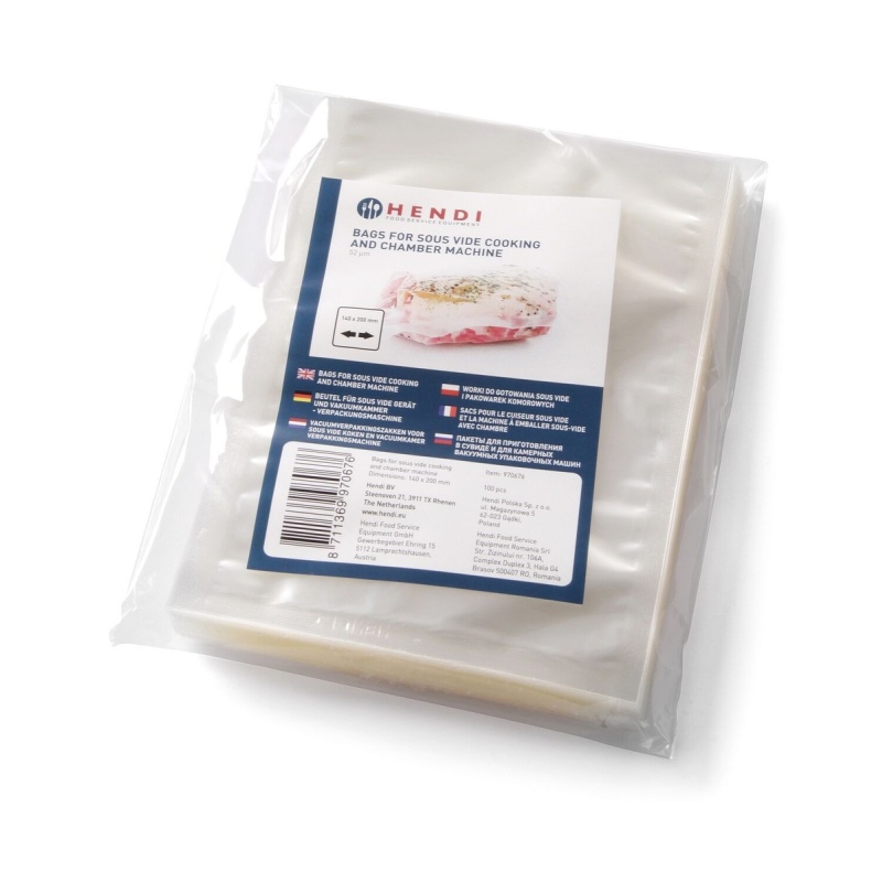 Пакеты для вакуумной упаковки и sous-vide - 100 штук, HENDI, 100 шт., 150x250мм
