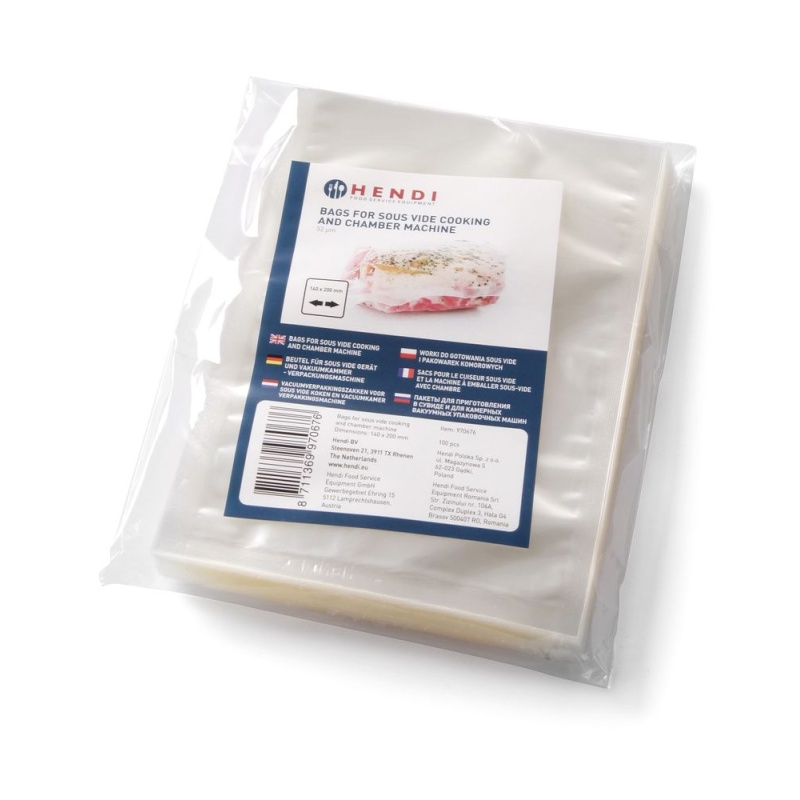 Пакеты для вакуумной упаковки и sous-vide - 100 штук, HENDI, 100 шт., 150x200мм